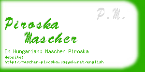 piroska mascher business card